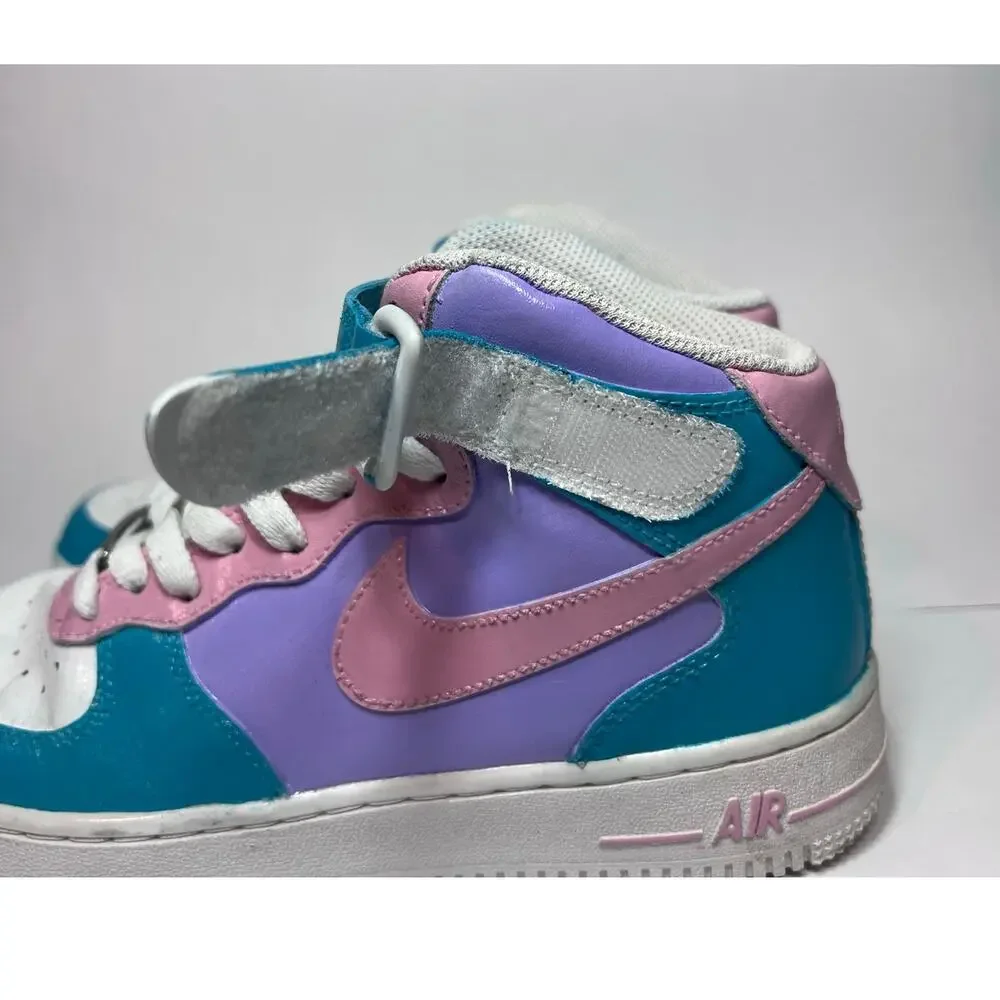 Nike Air Force Custom Painted Youth Size 5.5 Pastels DH2933-111